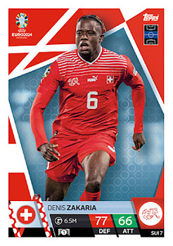 Denis Zakaria Switzerland Topps Match Attax EURO 2024 #SUI7